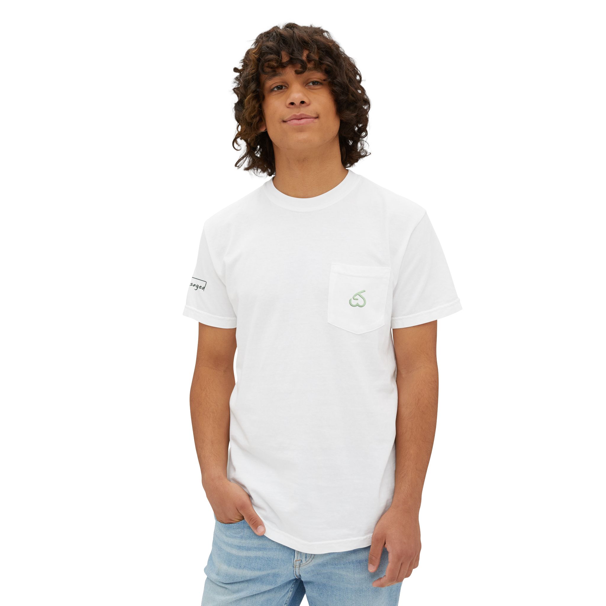 Pocket T-Shirt — Minimalist Beach Surf Graphic Pocket Tee - Image 7
